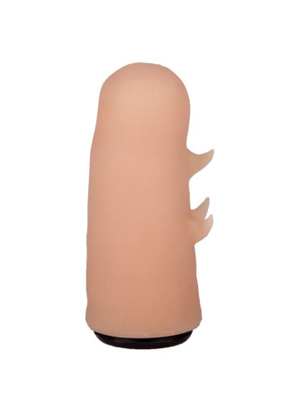 Черный пояс-трусики с двумя насадками Soft-Dolli - 16,5 и 10,5 см. 