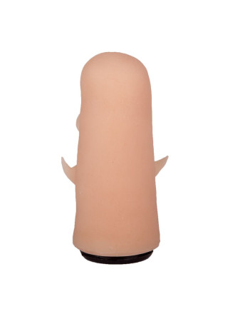 Черный пояс-трусики с двумя насадками Soft-Dolli - 16,5 и 10,5 см. 