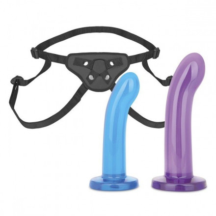 Страпон унисекс Beginners Strap-On с 2 насадками - 15 и 13 см. 