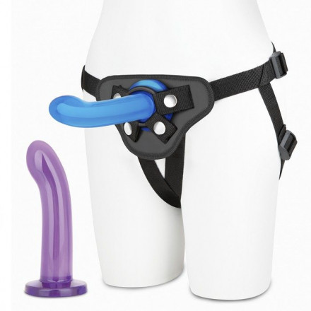 Страпон унисекс Beginners Strap-On с 2 насадками - 15 и 13 см. 