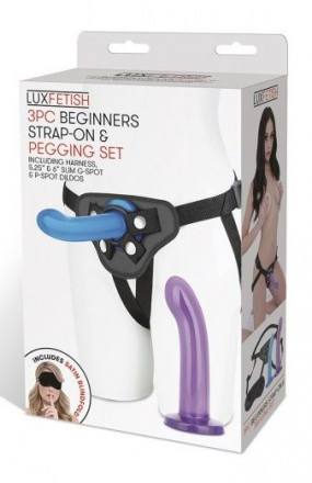 Страпон унисекс Beginners Strap-On с 2 насадками - 15 и 13 см. 