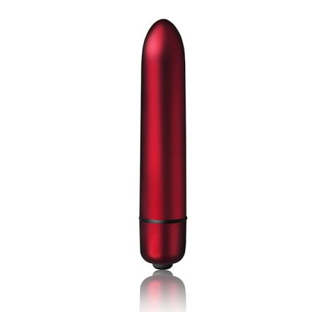 Красная гладкая вибропуля Scarlet Velvet - 9 см. 