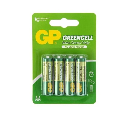 Батарейки солевые GP GreenCell AA/R6G - 4 шт. 