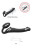 Черный безремневой вибрострапон Silicone Bendable Strap-On M 