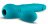 Бирюзовый безремневой страпон Luna Strapless Silicone Dildo - 22,86 см. 