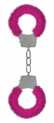 Розовые пушистые наручники OUCH! Pink