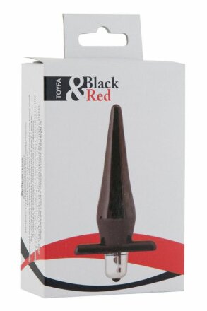 Черная водонепроницаемая вибровтулка Black&amp;Red - 12,7 см. 