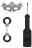 Черный игровой набор Introductory Bondage Kit №4 