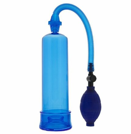 Синяя вакуумная помпа MENZSTUFF PENIS ENLARGER 