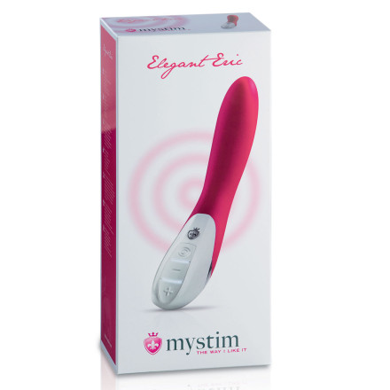 Ярко-розовый вибратор Mystim Elegant Eric - 27 см. 
