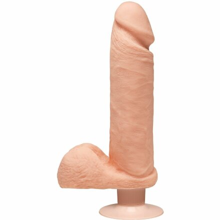 Телесный вибратор-реалистик The D Perfect D Vibrating 8&quot; - 23 см. 