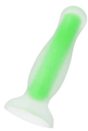 Зеленая, светящаяся в темноте анальная втулка Mortimer Glow - 12,5 см. 