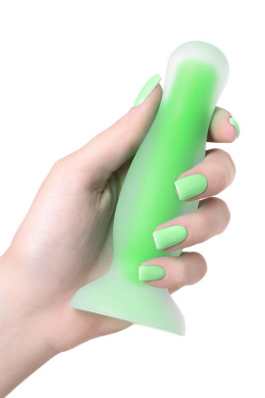 Зеленая, светящаяся в темноте анальная втулка Mortimer Glow - 12,5 см. 