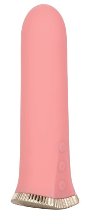 Нежно-розовый мини-вибромассажер Uncorked Rose - 12 см. 