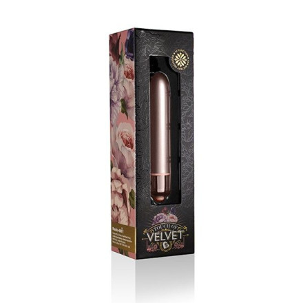 Розовая вибропуля Touch of Velvet - 9 см. 
