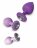 Набор из 3 фиолетовых анальных пробок со стразами Little Gems Trainer Set 