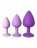 Набор из 3 фиолетовых анальных пробок со стразами Little Gems Trainer Set 