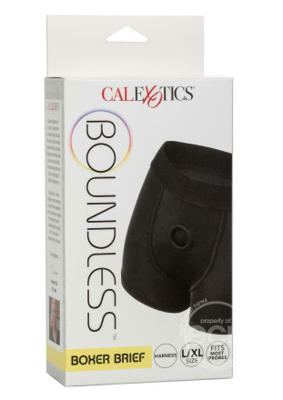 Черные трусы-боксеры BOUNDLESS BOXER BRIEF HARNESS L/XL 
