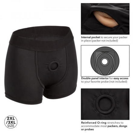 Черные трусы-боксеры BOUNDLESS BOXER BRIEF HARNESS L/XL 