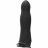 Черный полый вибрострапон Body Extensions BE Aroused - 17,78 см. 