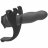 Черный полый вибрострапон Body Extensions BE Aroused - 17,78 см. 