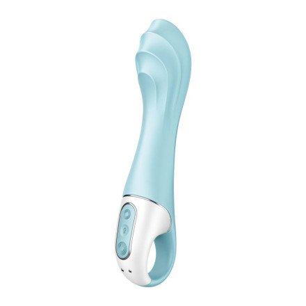 Голубой вибромассажер Air Pump Vibrator 5+ - 21 см. 
