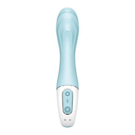 Голубой вибромассажер Air Pump Vibrator 5+ - 21 см. 
