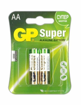 Батарейки алкалиновые GP Super Alkaline АA/LR6 - 2 шт. 