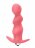 Розовая фигурная анальная вибропробка Spiral Anal Plug - 12 см. 