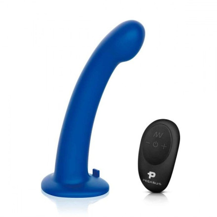 Синяя насадка Remote Control P-Spot G-Spot с черными трусиками - 20 см. 