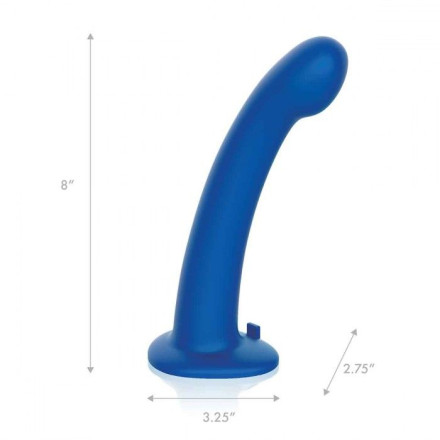 Синяя насадка Remote Control P-Spot G-Spot с черными трусиками - 20 см. 
