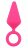 Розовая анальная пробка с кольцом Candy Plug S - 7,1 см. 