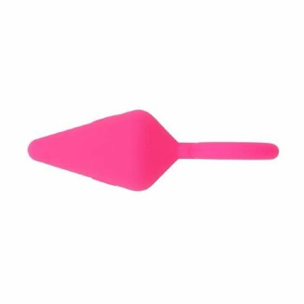 Розовая анальная пробка с кольцом Candy Plug S - 7,1 см. 