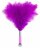 Фиолетовая метелка-пуховка с круглым наконечником FEATHER TICKLER - 24 см. 