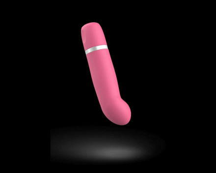Розовый мини-вибратор Bcute Classic Curve - 10 см. 