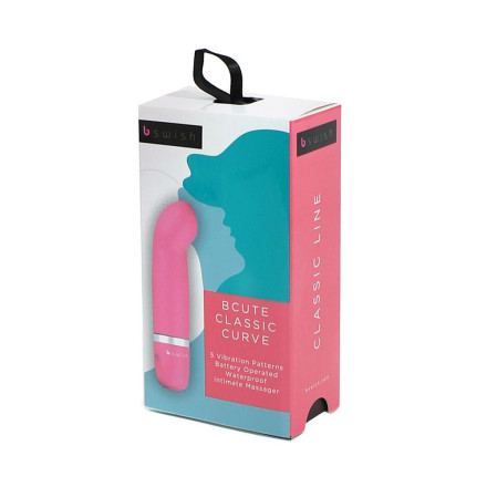 Розовый мини-вибратор Bcute Classic Curve - 10 см. 