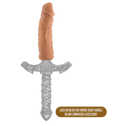Насадка-фаллоимитатор для трусиков с плугом Realistic 8 Inch Lock On Dildo - 20,3 см. 