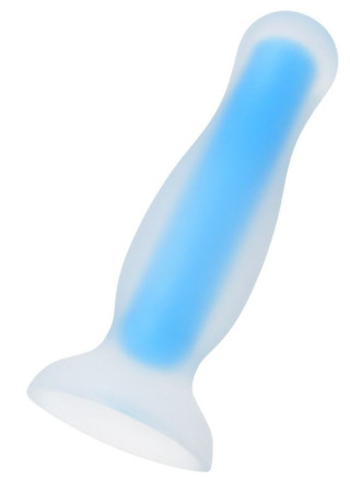 Голубая, светящаяся в темноте анальная втулка Namor Glow - 12,5 см. 