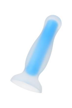 Голубая, светящаяся в темноте анальная втулка Namor Glow - 12,5 см. 