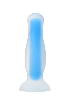 Голубая, светящаяся в темноте анальная втулка Namor Glow - 12,5 см. 
