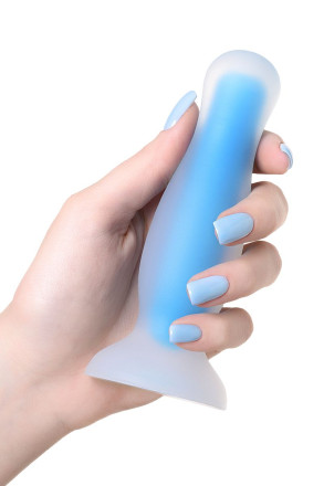 Голубая, светящаяся в темноте анальная втулка Namor Glow - 12,5 см. 