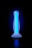 Голубая, светящаяся в темноте анальная втулка Namor Glow - 12,5 см. 