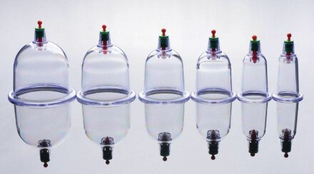 Набор помп для стимуляции Sukshen 6 Piece Cupping Set with Acu-Points 