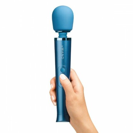 Синий жезловый мини-вибратор Le Wand c 6 режимами вибрации 