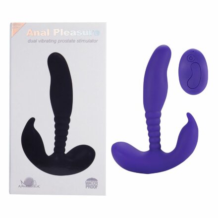 Фиолетовый стимулятор простаты Remote Control Anal Pleasure Vibrating Prostate Stimulator - 13,5 см. 
