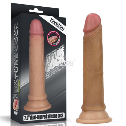 Фаллоимитатор 7 Dual layered Platinum Silicone Cock - 18,5 см. 