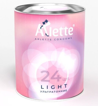 Ультратонкие презервативы Arlette Light - 24 шт. 