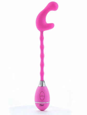Розовый вибростимулятор на гибкой ручке THE CELINE GRIPPER 