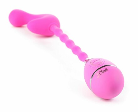 Розовый вибростимулятор на гибкой ручке THE CELINE GRIPPER 