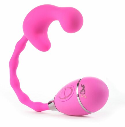Розовый вибростимулятор на гибкой ручке THE CELINE GRIPPER 